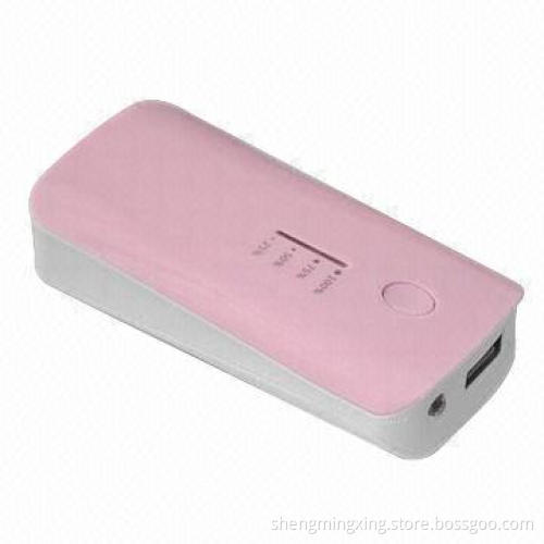Mini Power Bank with 5600mAh Power, USB to Micro USB, Slim and Lightweight, Rechargeable